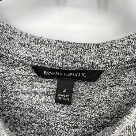 Banana Republic Tunic Tank Top Women Sm Knit Crew Neck Side Slit Heathered Gray - Picture 5 of 8